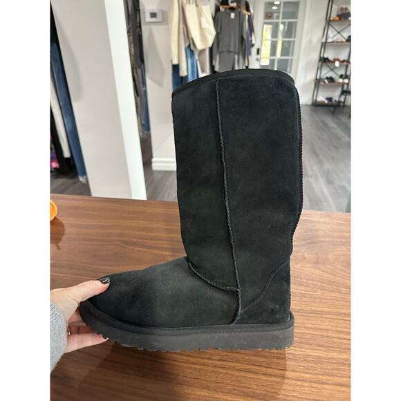 Ugg Tall Leopard Shearling Boots Size 8 - Picture 9 of 13